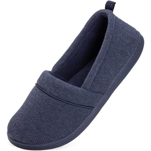 Home Top Shoes Hometop Womens Comfort Memory Foam Slippers Size 7 Blue New Wo Box Poshmark